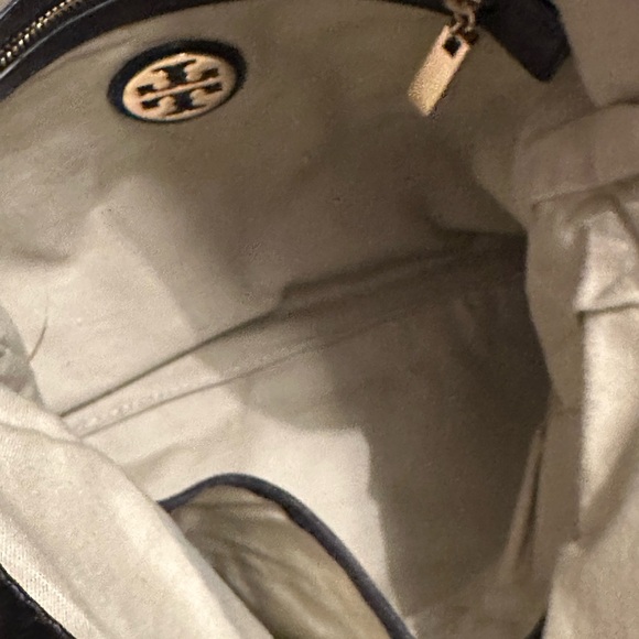 Tory Burch Dena Leather Crossbody Bag Handbag Folding Magnetic Flap Black - Picture 14 of 14